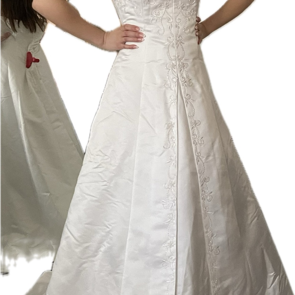 Elegant White Embroidered Dress